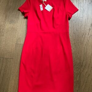 Talbots Vibrant Red Midi Dress-Size 8